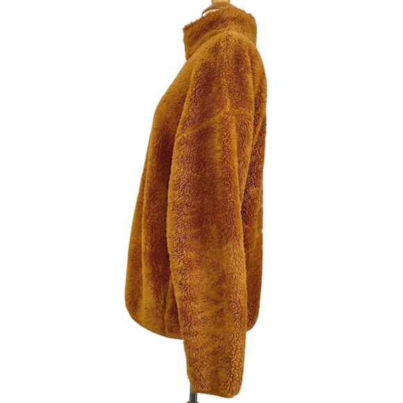 Victoria’s Secret PINK Plush Teddy Full Zip Mock Neck Oversized Sherpa Jacket M - Picture 2 of 12